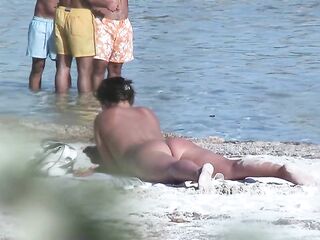 Uninhibited voyeur on Es Trenc beach