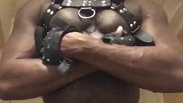 Black Muscle Leather Smoke & Prostate Play