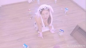 POV cowgirl BIG FAKE TITS shacking Sexy in Pool