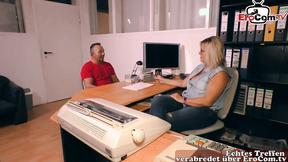 ”Office Temptation: Horny Boss Lures Workmate into Bed”