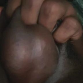 Playing with my balls makes me horny