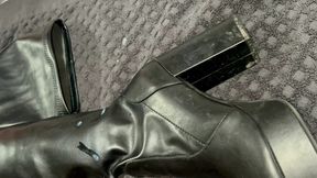 Cum on Friend&#039;s Platform Boots