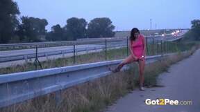 Pretty women feel best when they pee outside