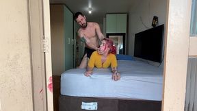 me arrombando forte no doggy anal creampie completo