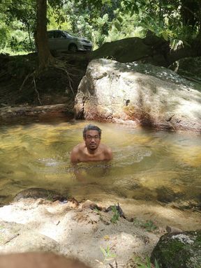 Naked outdoor in chastity
