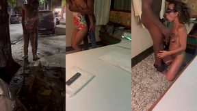 hotwife exibicionista: belinha tirou a calcinha no bar lotada...ela provocou o amante em pleno samba, enquanto o corno registrava cada detalhe!