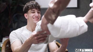 MILFY Naughty MILF Lexi Luna Seduces Horny Stud In The Shower At The Spa