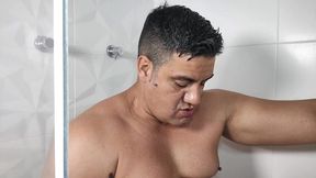 yuri gaucho - bear xxl cock showering horny and handjob with big cumload