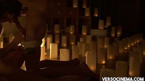 Passionate love making with lovely Luna Ruiz by candlelight