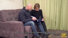 ”Debt4k. Collector visits teen hottie Alice Klay & fucks her perfectly shave”