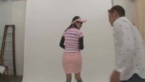 Sporty Asian girl hardcore sex with cumshot
