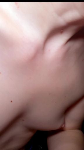 Breast massage ended with cum on tits!   Clip 1