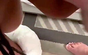 Ebony MILF Escort Sucks White British Cock