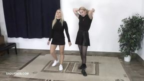 mistresses Nikki and Amy Discipline the Slave