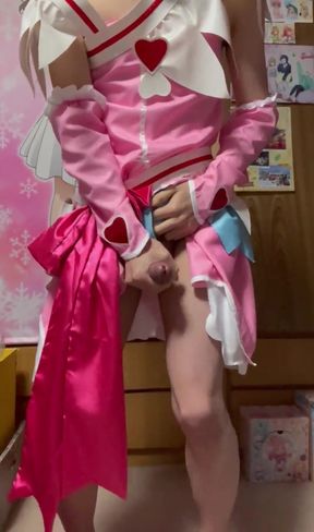 【Cross-dressing】Cure Heart Cross-dressing Masturbation
