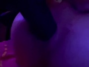 Aggressive pounding anal with big dildo