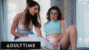 ADULT TIME - teen 18+ Leana Lovings Scissors With PAWG Lesbian Roommate After She's Caught Watching Porn