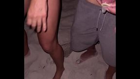 Belinha and her search for dicks went dogging on Abric� beach
