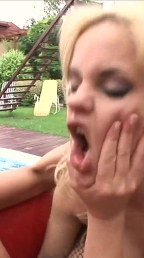 Two blondes with no brakes fuck a big hard cock