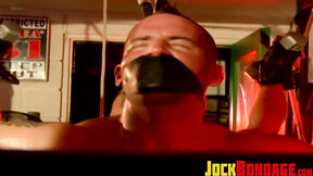 ”Jocks Bigg Pete & Dominik  in agony with dicks are pulled away from their b”