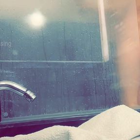 Pale White Skin Redhead Flatmate Caught Pissing in the Shower