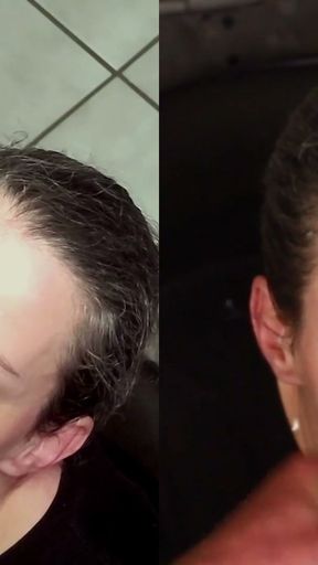 Dirty Dees split screen amateur homemade facial cumshot   Clip 1