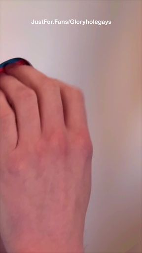 Gym Guy With an XL Cock Barebacks a Slim Twink at the Gloryhole