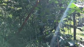 Step Daddy Catches Slutty Stepdaughter in the Forest, Fucks Her Tight Virgin Ass Raw