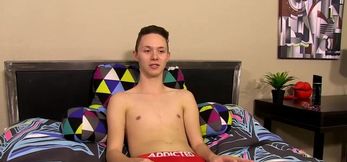 Recent charming twink Seth flaunts his merchandise in