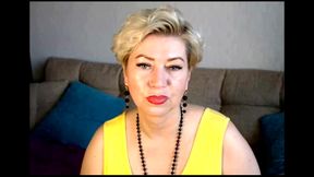 My wife is a cool webcam slut-1 4 .!. )) Hot mature bitch in yellow dress...