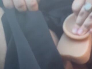 Squirting in the car