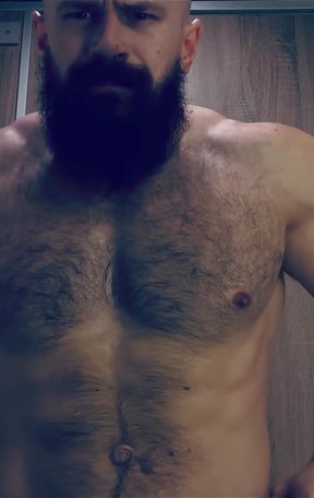 Hard breathing, musculine scent, bulging veins and muscles