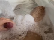 Hairy Bath Cumshot