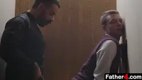 Forbidden Cravings: Young Twinks Bareback Confession with a Holy Priest – 18+