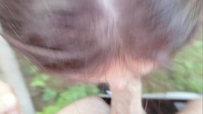 Sexy BBW in Outdoor Blowjob - Remaster
