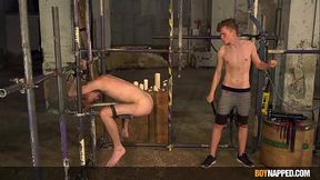 Twink Jacob Daniels endures torment and anal from Leo Ocean