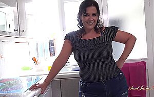 Aunt Judy's XXX - Big Booty MILF Montse Swinger Sucks Your Cock in the Kitchen (POV)