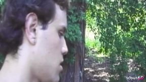 Latin Ladyboy Antonia Fucked Anally Outdoors in the Woods