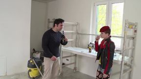 Sexy redhead chick with small tits gets fucked in her wet pussy