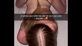 French Cheat Snap - Petite blonde cheats on her boyfriend with his best friend!!