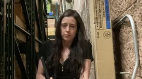 Store cam masturbation while working