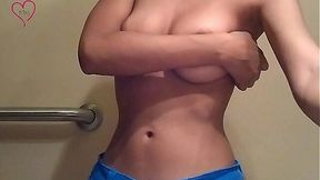 Sultry Indian Beauty Films Her Skinny Self