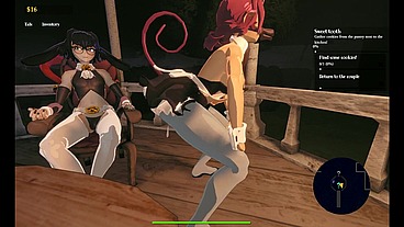 Mousetrap Theft & Bondage [ BDSM Hentai Game ] Ep.4 TWERKING in bunnysuit for a FEMBOY and FUTANARI couple !