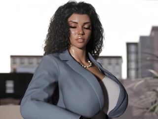 blameless Thick PAWG gets enticed by her trans boss