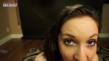 Petite Brunette Ryann Rubs And Sucks A Big Hard Cock And Makes It Cum!