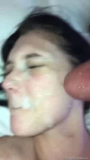 Two messy facials for a kinky hottie