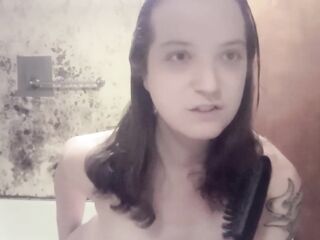 Transgender Sissy (Full Shower) Booty Plug, Ebony Sex tool, and Eats Her CUM!!!