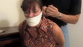 detective bound and gagged :: Bondage Domination Scene with Gagged Woman