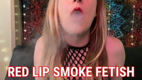 Red Lipstick Smoke Fetish v1178 (HD) - MP4