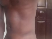 Hot guy sensitive armpit and dripping pre-cum wanking